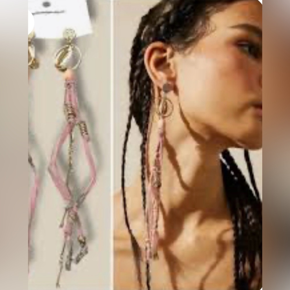 New! Free People Bridge Dangle Boho Beach Cottagecore Shell Earrings
